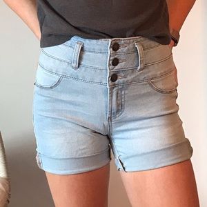 Rue 21 Size XS High Waisted Light Wash Shorts